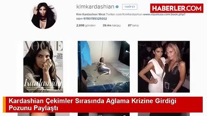 Kardashian Çekimler Sırasında Ağlama Krizine Girdiği Pozunu Paylaştı
