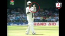 Pakistani batsman breaks his bat in half. Funny