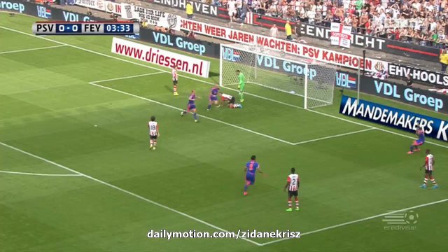 Jeffrey Bruma 0:1 Own Goal HD | PSV Eindhoven v. Feyenoord - 30.08.2015 HD