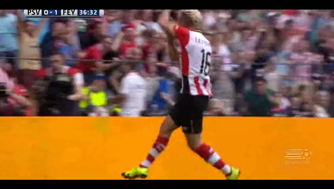 Goal Maxime Lestienne - PSV 1-1 Feyenoord- 30-08-2015
