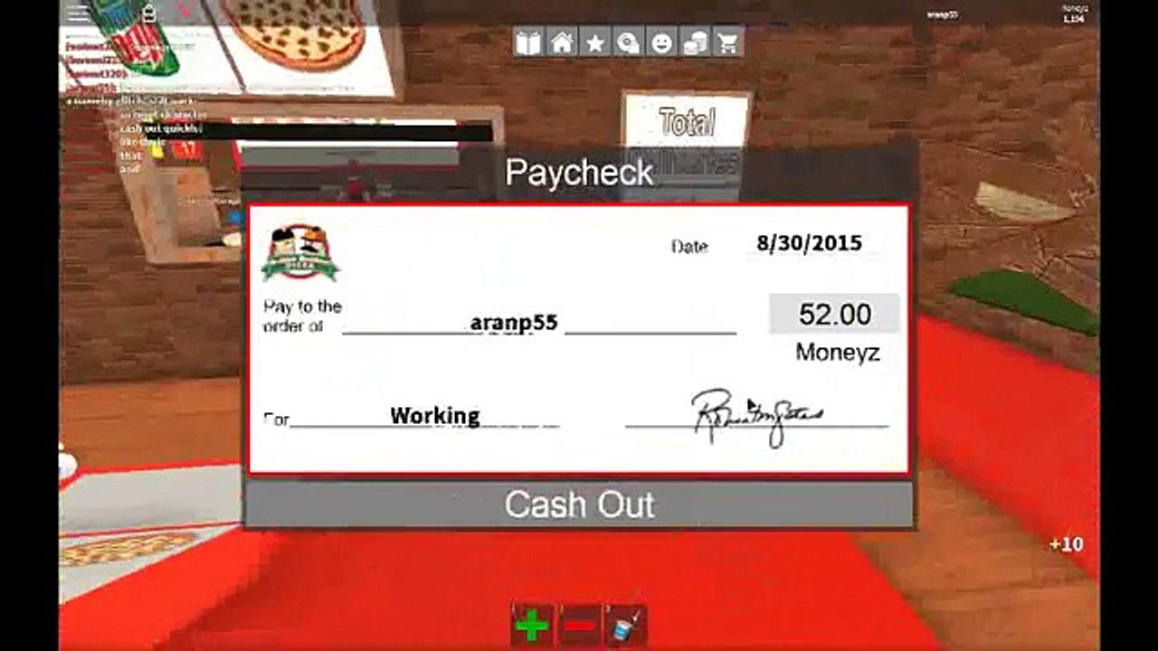 Money Hack For Roblox Work At A Pizza Place