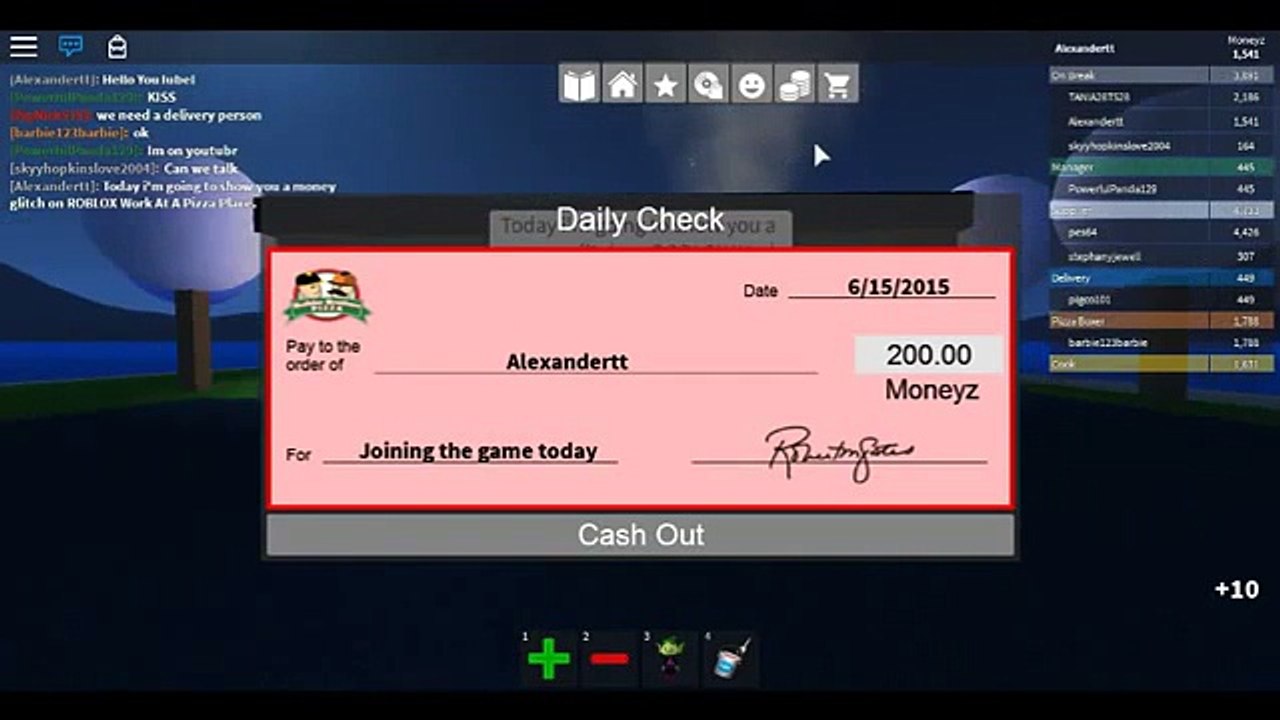 Roblox Work At A Pizza Place Money Glitch 2015 June Without Intro Video Dailymotion - glitches for roblox games