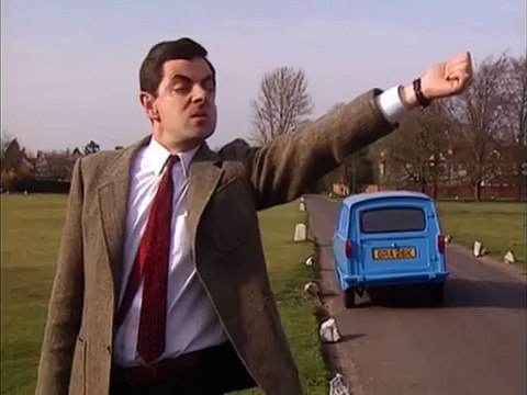 Mr Bean Hitch hiking to the golf course