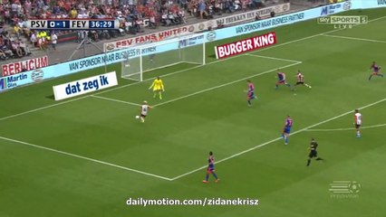 Maxime Lestienne 1:1 HD | PSV Eindhoven v. Feyenoord - 30.08.2015 HD