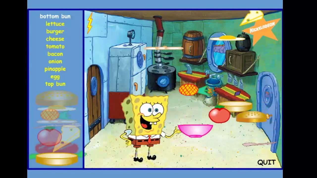 SpongeBob online Game Burger Bonanza Cartoon GAme
