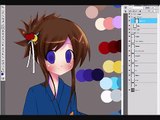 4K Kiriban Thank you Speed Paint Anime Girl Yukata