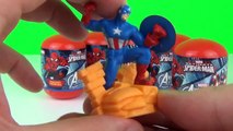 Surprise Eggs Marvel Ultimate Spiderman & Avengers Assemble Toys Super Hero Toys   Captain