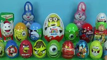 33 Surprise Eggs Kinder Surprise Spongebob Mickey Mouse Disney Pixar Cars Eggs