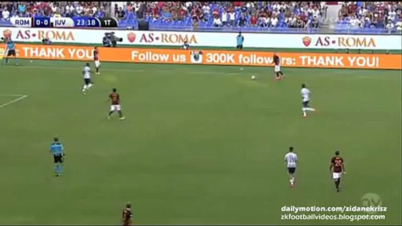 Miralem Pjanic Incredible Hits The Post | AS Roma v. Juventus - 30.08.2015 HD