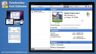 Construction Cost Estimator App for the Mac, iPad, and iPhone