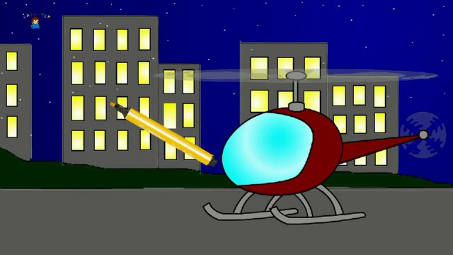 Eğitici çizgi film - Boyama kitabı - Helikopter ve uçak