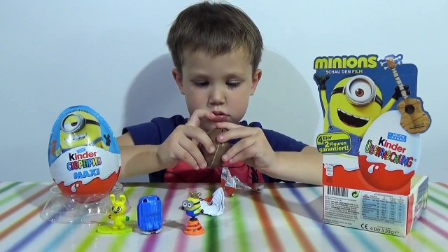 Миньоны сюрприз коробочка Киндер распаковка игрушек Minions Kinder Surprise toys