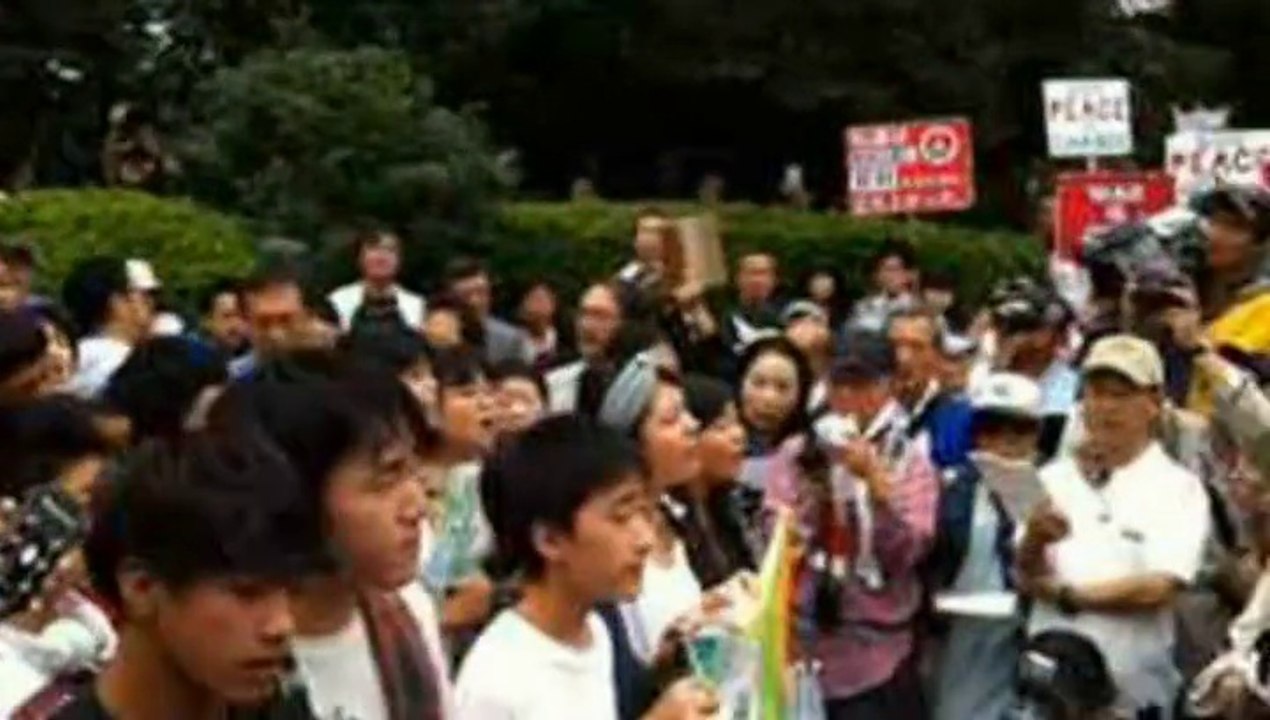 8月10日 国会前集会 自由の森学園生徒有志による スピーチと合唱 - 民衆の歌が聞こえるか /ヒロシマのある国で　/世界がいつか愛で満たされますように /ケサラ etc.