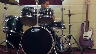 Victor drumming to Newsboys Gods not Dead