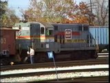Seaboard System switching freight cars in Howell Yard 1985