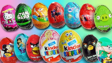 Angry Birds EPIC Kinder Surprise egg disney Mickey mouse, Barbie, Phineas