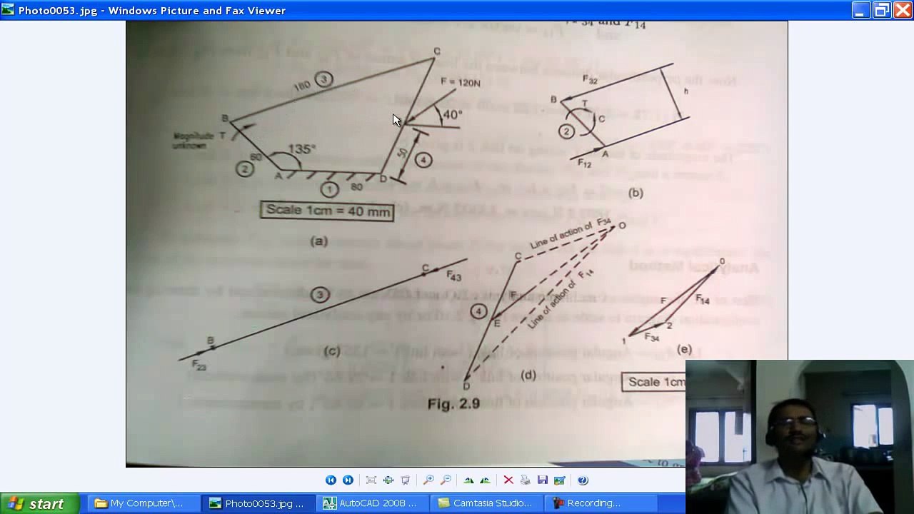 Static Analysis of 4 Bar Mechanism