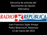 Amenza régimen castrista a activista de derechos humanos en Cuba
