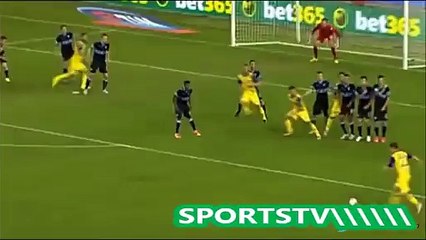 Valter Birsa 3-0 Free Kick Golazo - Chievo vs Lazio Serie A 30.08.2015 HD