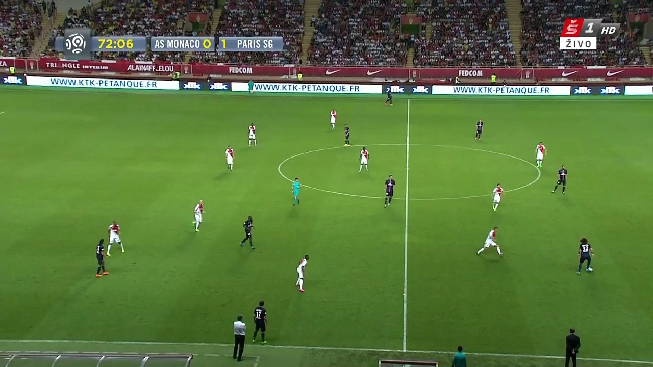 Edinson Cavani 0:2 | Monaco - Paris Saint Germain 30.08.2015 HD