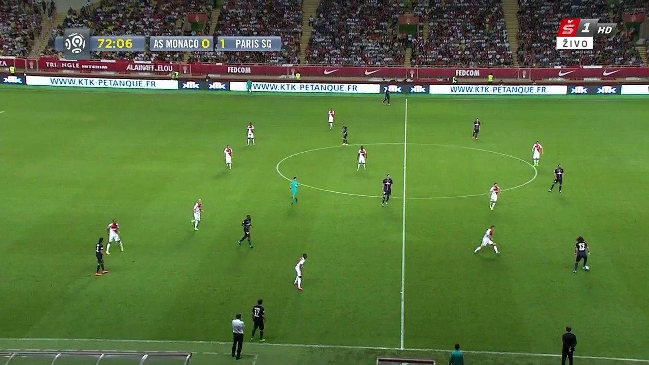 Edinson Cavani 0:2 | Monaco - Paris Saint Germain 30.08.2015 HD