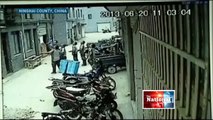 Workers Catch Falling Toddler
