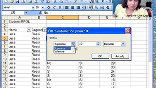 Filtri automatici in Excel