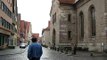 Church bells ring in Dinklesbuhl Germany