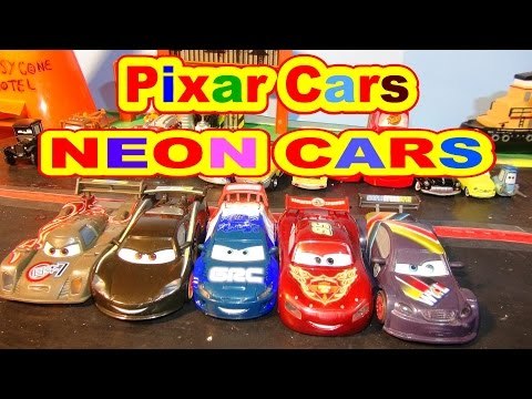Pixar Cars Neon Lightning McQueen on Tour in Disney Radiator Springs