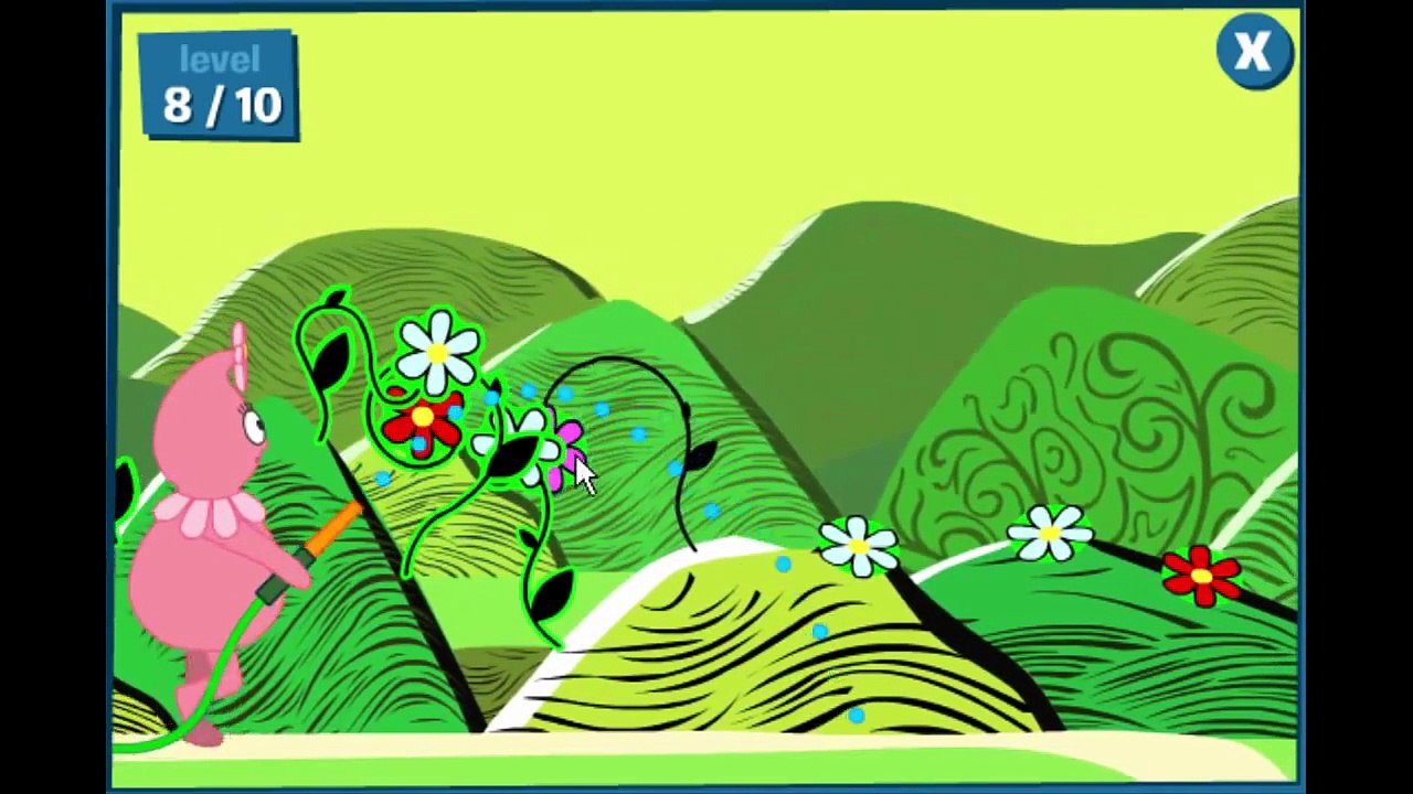 Yo Gabba Gabba Foofa's Happy Flower Garden Animation Nick Jr Nickjr Cartoon Game Play