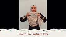 tutorial fashion hijab Pearly Lace Instant 2 Face by d-style hijab