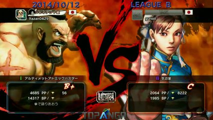 USF4 - ItabashiZangief (Zangief) vs Ooitajin (Chun-Li) - TL4B Round6 Battle2