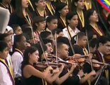 Orquesta Sinfónica Simón Bolívar interpretó el Himno Nacional en honor del Presidente Chávez