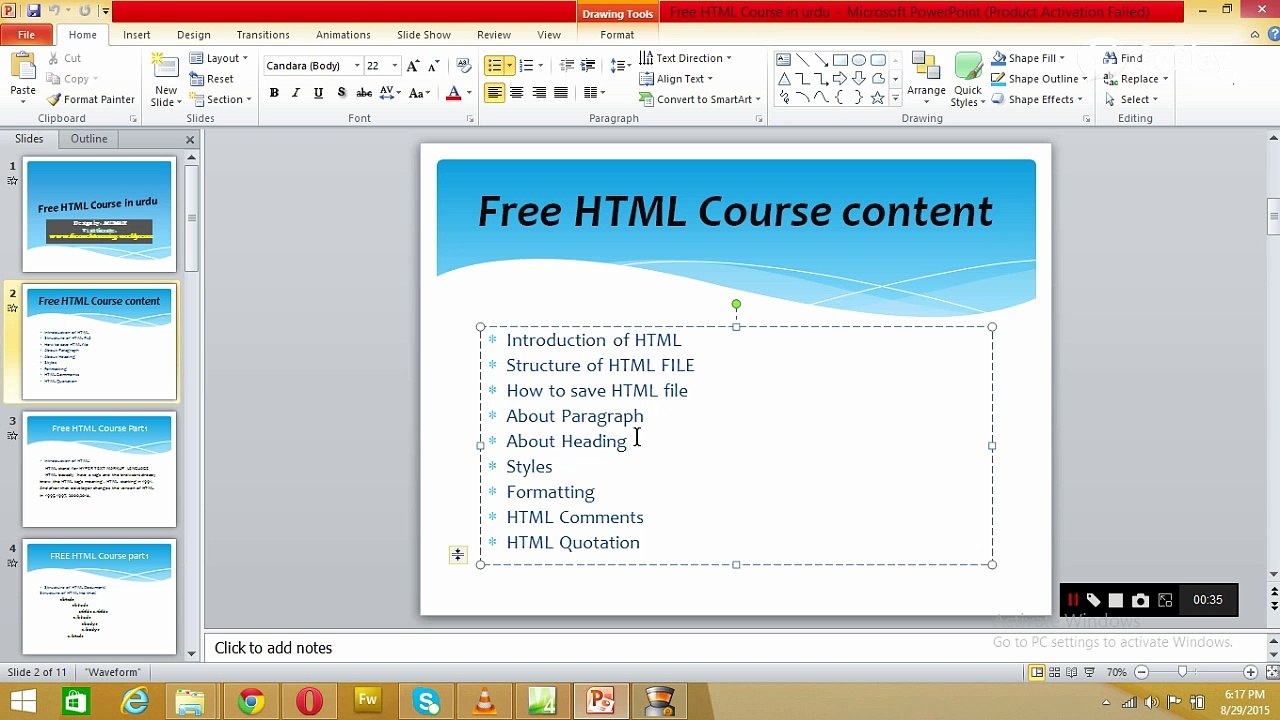 Free html course in urdu headings and styles part 3
