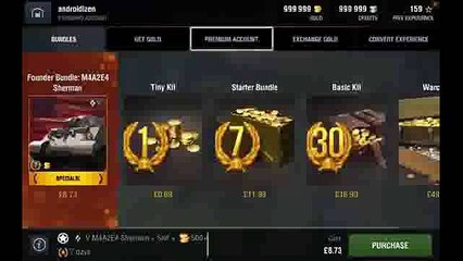 Unlimited Credits Gold World of Tanks Blitz