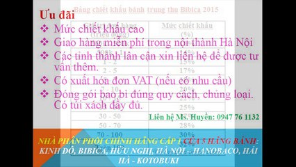 Bánh trung thu Bibica 2015 chiết khấu cao - Đại lý bánh trung thu Bibica