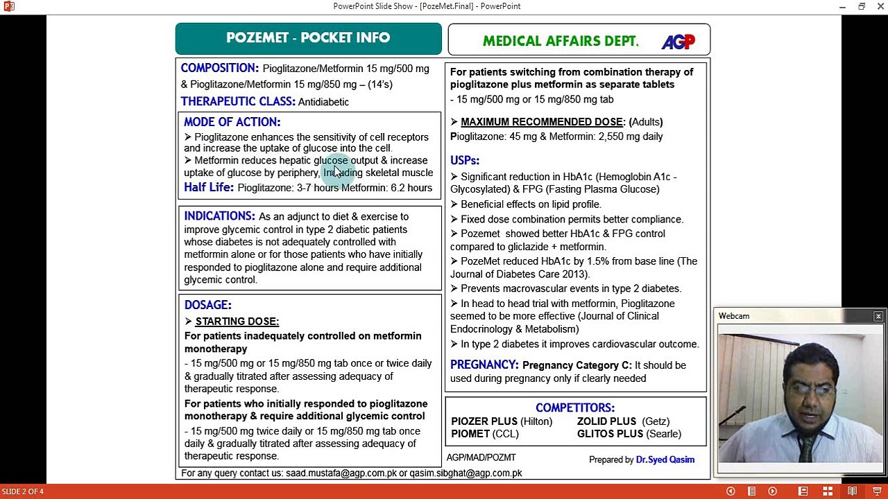 PozeMet Pocket Info Training By Dr. Syed Qasim