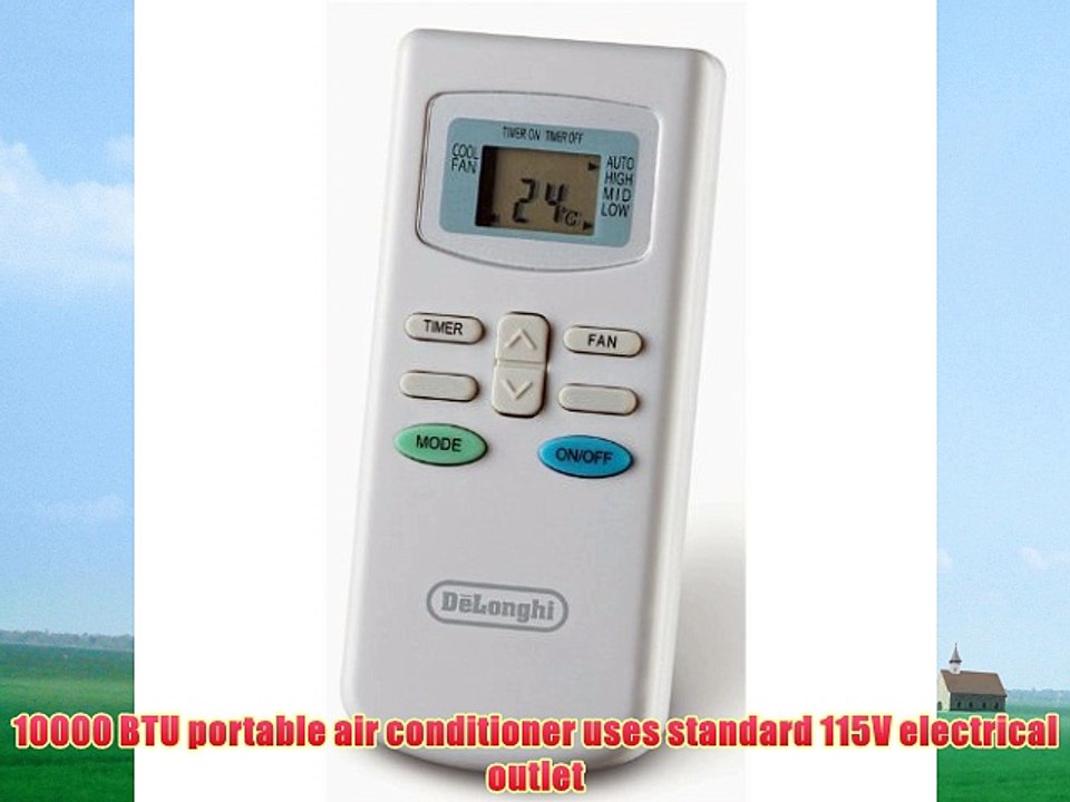 DeLonghi PACC100E 10000 BTU Portable Air Conditioner with Remote Control