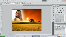 How to blend Image in Background Easily  Photoshop Tutorial in Telugu