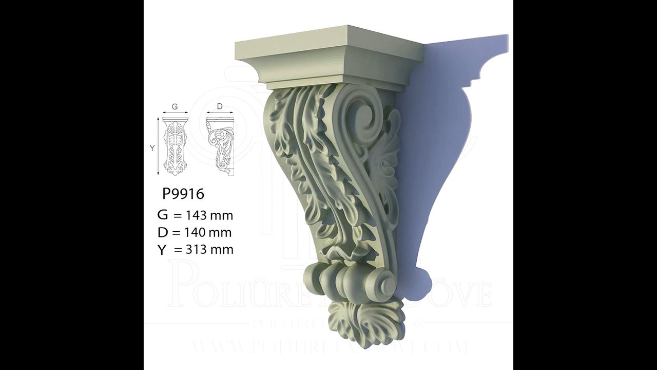 Poliüretan Payanda Poliüretan Söve Dekorasyon