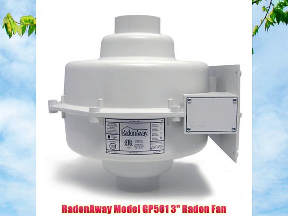 RadonAway Model GP501 3 Radon Fan