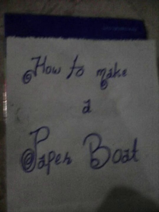 How to make paper boat