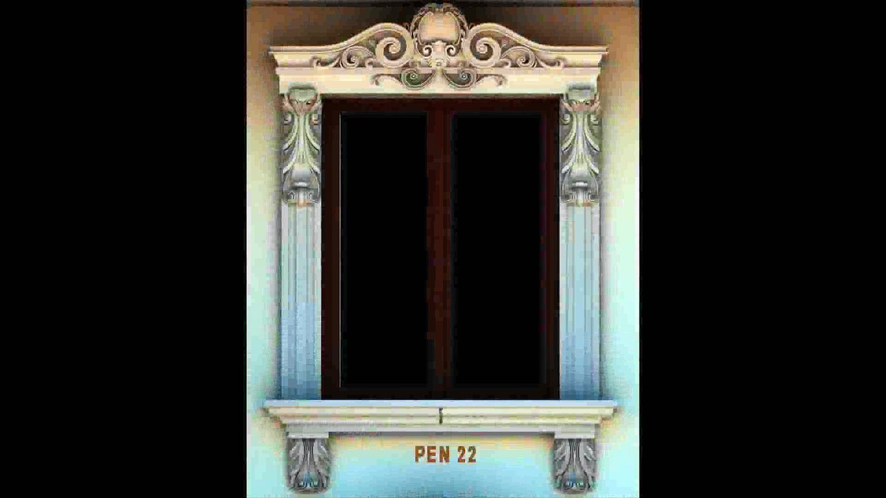 Dekoratif Poliüretan söve pencere söve dış cephe dekorasyon