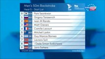 Séries 50m dos M - ChM 2015 natation (Lacourt, Stravius)