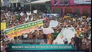 Palabras del Pdte. Humala durante la Inauguración de instituciones educativas, Región Junín