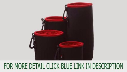 4x 5mm Thick DSLR camera Drawstring Soft Neoprene Waterproof Lens Pouch Bag Cove Best