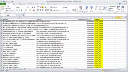 Excel and mapping points with Google Fusion Tables