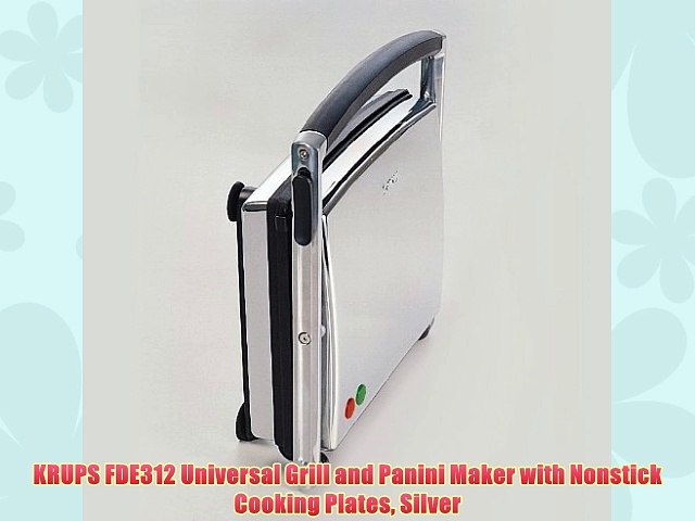 KRUPS FDE312 Universal Grill and Panini Maker with Nonstick Cooking Plates  Silver - video Dailymotion