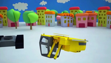 Construction game: Crawler excavator - Cartoons for children.