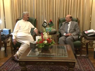 Federal Minister GEN (R) Abdul Qadar Baloch call on CM Sindh Syed Qaim Ali Shah 31-08-2015